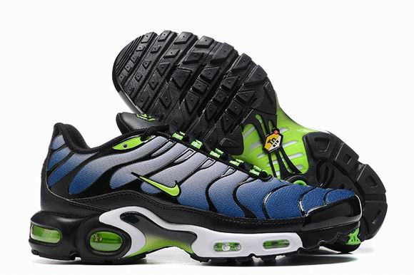 Cheap Nike Air Max Plus Black Blue Green TN Men's Shoes-142